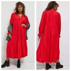 Anthropologie Maeve Wendy Tiered Maxi Dress Flowy Boho - Medium